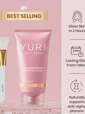 YURI Collagen Night Wrapping Mask — Pink Overnight Face Mask SALE SALE SALE